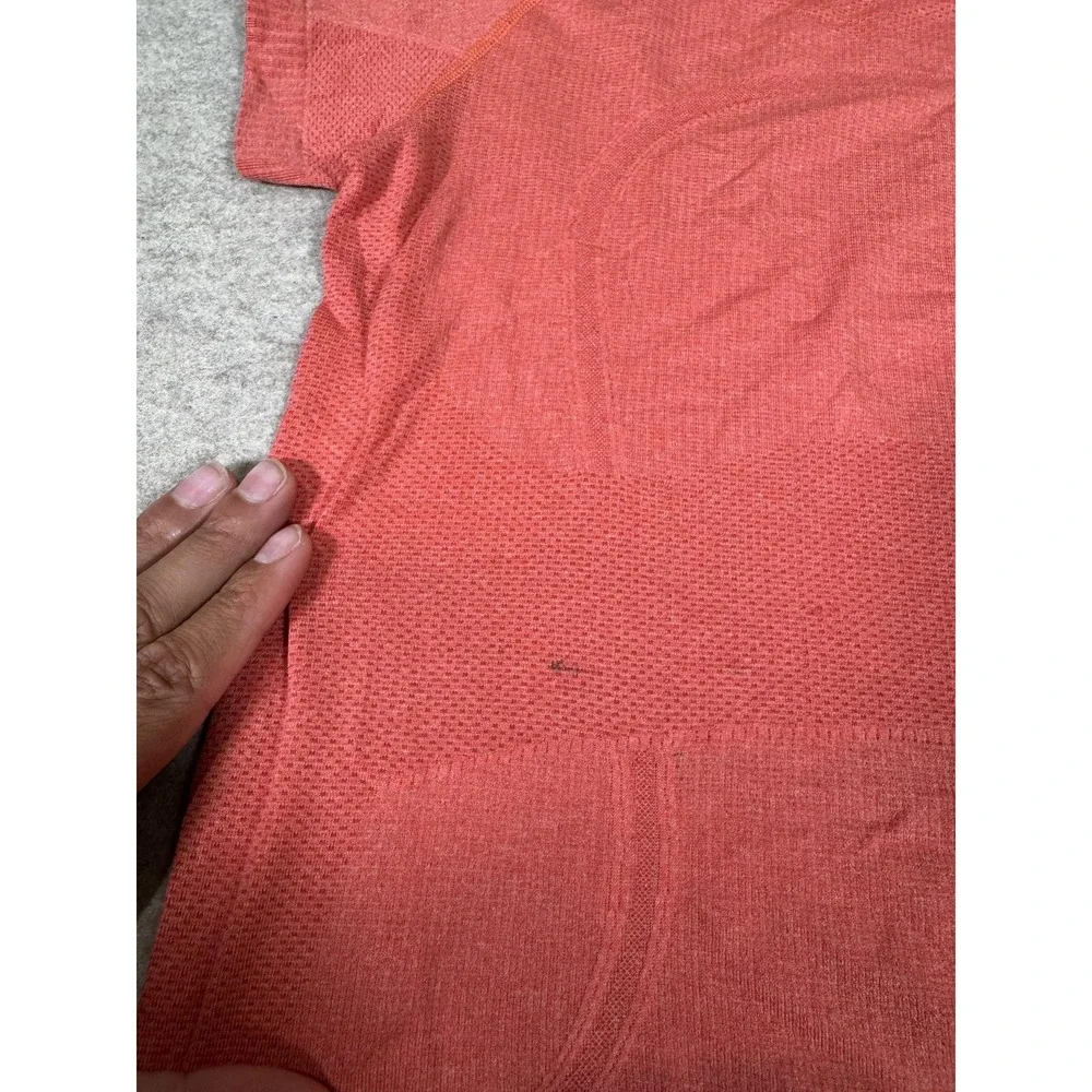 Lululemon Swiftly Tech Shirt Womens 6 Pink Seamless Short Sleeve Run Yoga Top